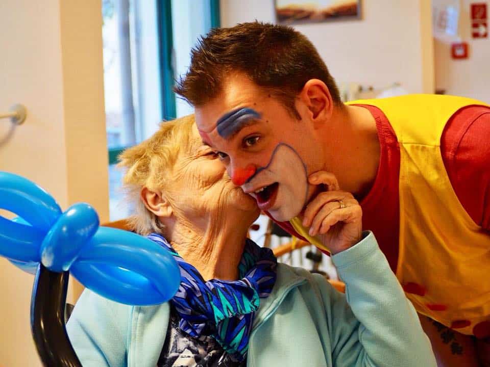 Clown Pepe im Seniorenheim