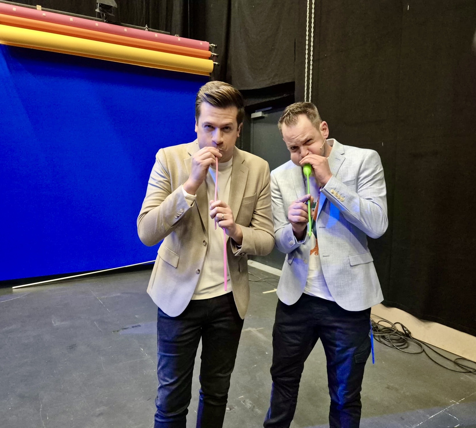 Clown Pepe alias Chris Gehrke bei Florian Lettner, Quizjagd bei ServusTV